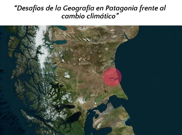 Flyer de las XIII Jornadas Patagónicas de Geografía y III Congreso Internacional de Geografía de la Patagonia argentino - chilena
